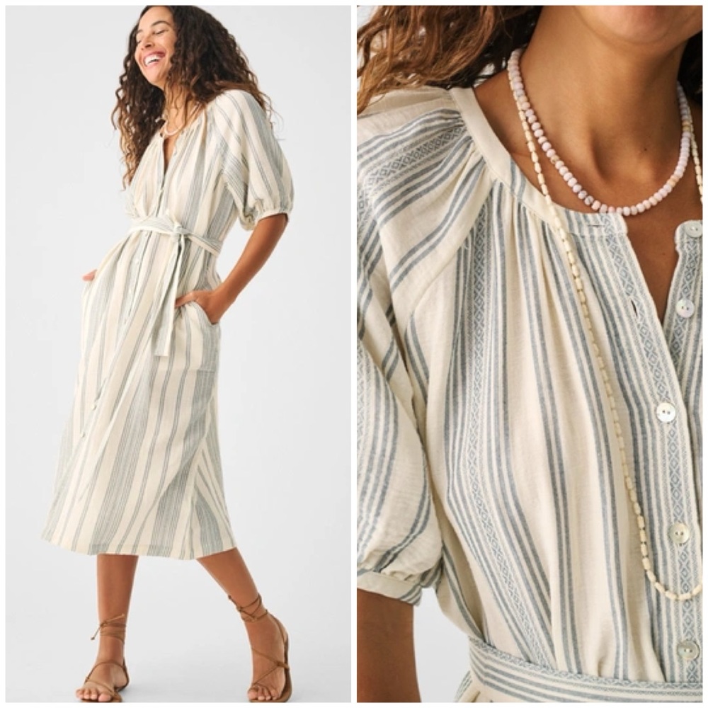 Faherty ~ Dream Cotton Gauze Carmel Dress